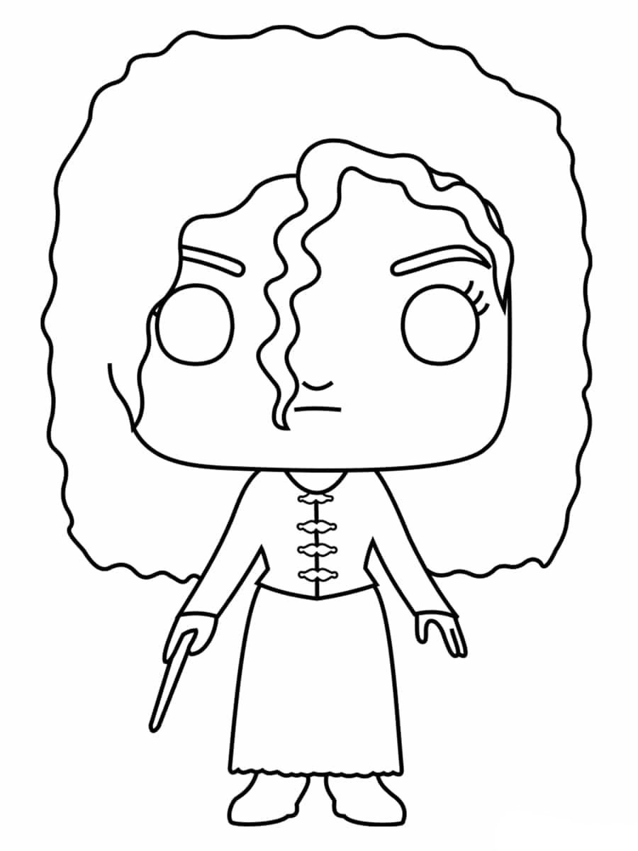 Figurine Pop Bellatrix Lestrange à imprimer et colorier