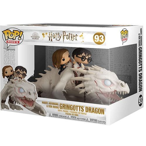 Figurines Pop Harry, Hermione & Ron Riding Gringotts Dragon
