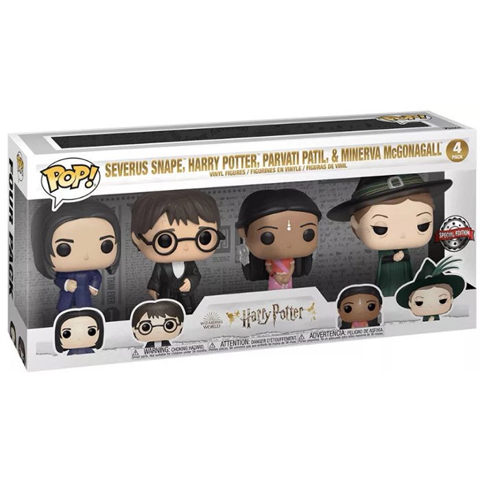 Figurines Pop Severus Snape, Harry Potter, Parvati Patil et Minerva McGonagall